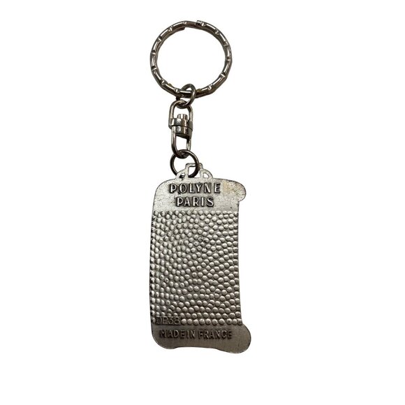 Vintage POLYNE Paris France Eiffel Tower Keychain Souvenir Metal Keyring Made In - Picture 4 of 7